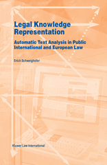 E-book, Legal Knowledge Representation, Schweighofer, Erich, Kluwer Law International