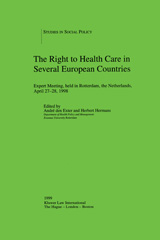 E-book, The Right to Health Care in Several European Countries, Wolters Kluwer