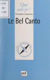 E-book, Le Bel Canto, Presses universitaires de France (réédition numérique FeniXX)