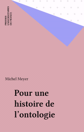 E-book, Pour une histoire de l'ontologie, Presses universitaires de France (réédition numérique FeniXX)