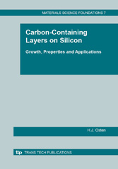 E-book, Carbon-Containing Layers on Silicon, Osten, H.J., Trans Tech Publications Ltd