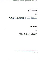 Fascicolo, Journal of commodity science, technology and quality : rivista di merceologia, tecnologia e qualità. JUL./SEP., 1997, CLUEB  ; Coop. Tracce