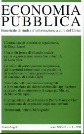 Fascicule, Economia pubblica. Fascicolo 1/2, 2006, Franco Angeli