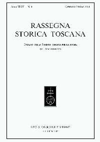 Fascicolo, Rassegna storica toscana : LVII, 1, 2011, L.S. Olschki