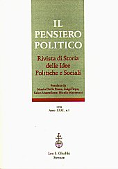 Fascicule, Il pensiero politico : rivista di storia delle idee politiche e sociali : IV, 1, 1971, L.S. Olschki