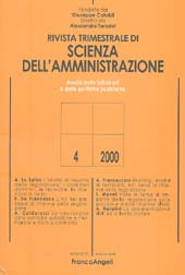 Fascicule, Rivista trimestrale di scienza della amministrazione. OTT./DIC., 2000, Franco Angeli