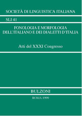 Chapter, Traformazioni sintattiche e formazione delle parole. Linee evolutive nella storia dell'italiano, Bulzoni