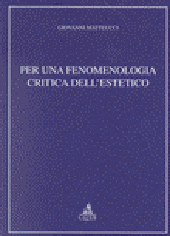 E-book, Per una fenomenologia critica dell'estetico, Matteucci, Giovanni, CLUEB