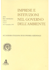 E-book, Imprese e istituzioni nel governo dell'ambiente : atti del Convegno svoltosi a Lecce, 18-19 settembre 1997, CLUEB