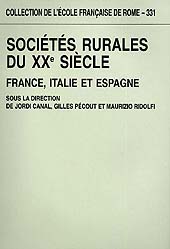 E-book, Sociétés rurales du 20. siècle : France, Italie et Espagne, École française de Rome