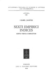 E-book, Sexti Empirici indices, Janácek, Karel, L.S. Olschki