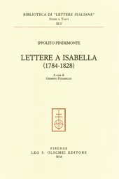 E-book, Lettere a Isabella (1784-1828), Pindemonte, Ippolito, 1753-1828, L.S. Olschki