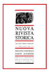 Issue, Nuova rivista storica : LXXXIV, 3, 2000, Società editrice Dante Alighieri