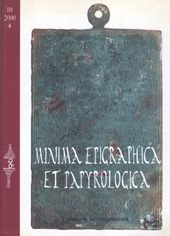 Rivista, Minima epigraphica et papyrologica, "L'Erma" di Bretschneider