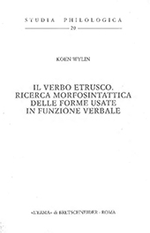 eBook, Il verbo etrusco : ricerca morfosintattica delle forme usate in funzione verbale, Wylin, Koen, "L'Erma" di Bretschneider