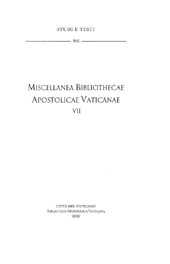 E-book, Miscellanea Bibliothecae Apostolicae Vaticanae VII., Biblioteca apostolica vaticana