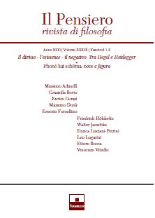 Heft, Il Pensiero : rivista di filosofia : XXXIX, 1/2, 2000, InSchibboleth