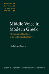 E-book, Middle Voice in Modern Greek, Manney, Linda Joyce, John Benjamins Publishing Company