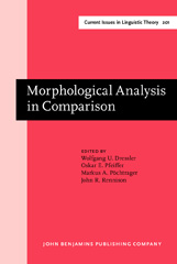 eBook, Morphological Analysis in Comparison, John Benjamins Publishing Company