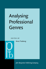 E-book, Analysing Professional Genres, John Benjamins Publishing Company