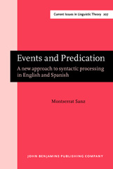 E-book, Events and Predication, Sanz, Montserrat, John Benjamins Publishing Company