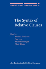E-book, The Syntax of Relative Clauses, John Benjamins Publishing Company