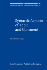 E-book, Syntactic Aspects of Topic and Comment, John Benjamins Publishing Company
