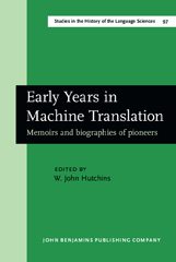 E-book, Early Years in Machine Translation, John Benjamins Publishing Company