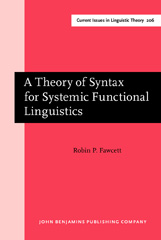 eBook, A Theory of Syntax for Systemic Functional Linguistics, Fawcett, Robin P., John Benjamins Publishing Company
