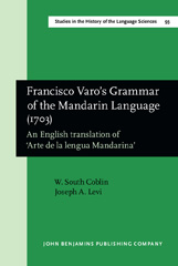 eBook, Francisco Varo's Grammar of the Mandarin Language (1703), John Benjamins Publishing Company