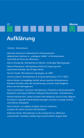 E-book, Aufklärung, Band 27: Winckelmann, Felix Meiner Verlag