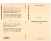 E-book, ECLATS : D'une poétique du devenir humain (1976-1999), L'Harmattan