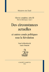 E-book, Oeuvres complètes, Staël Madame de (Anne-Louise-Germaine), 1766-1817, Honoré Champion