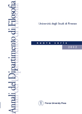 Journal, Annali del dipartimento di filosofia, Firenze University Press