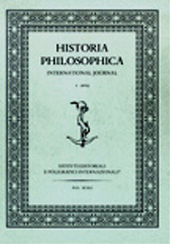 Fascículo, Historia philosophica : International Journal : 21, 2023, Fabrizio Serra