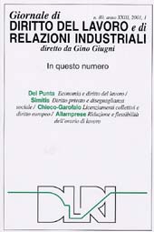 Fascicolo, Giornale di diritto del lavoro e di relazioni industriali. Fascicolo 1, 2001, Franco Angeli