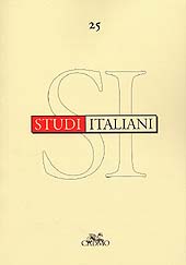 Issue, Studi italiani. GEN./GIU (N.1), 2001, Franco Cesati Editore  ; Cadmo