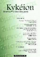 Fascículo, Kykéion : semestrale di idee in discussione. N. 6 (Novembre 2001), 2001, Firenze University Press