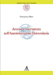 E-book, Accesso e riservatezza nell'amministrazione universitaria, CLUEB