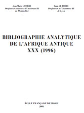 E-book, Bibliographie analytique de l'Afrique antique, 30. (1996), Lassère, Jean Marie, École française de Rome