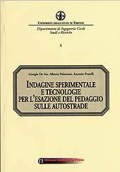 E-book, Indagine sperimentale e tecnologie per l'esazione del pedaggio sulle autostrade, Firenze University Press