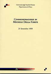 eBook, Commemorazione di Michele Della Corte : 21 settembre 1999, Firenze University Press