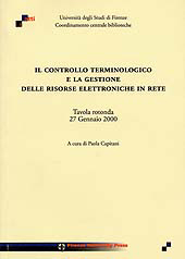 Capitolo, Alcune considerazioni in merito alla qualità e al controllo terminologico delle risorse di rete, Firenze University Press