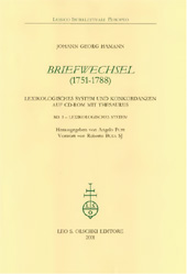 eBook, Briefwechsel (1751-1788) : lexicological system and concordances on CD-ROM with thesaurus. Vol. I : Lexicological  system, L.S. Olschki