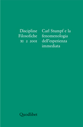 Fascicule, Discipline filosofiche : XI, 2, 2001, Quodlibet