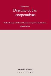 E-book, Derecho de la cooperativas : análisis de la Ley 4/1993, de 24 junio, de cooperativas del País Vasco (incluye las novedades introducidas por la Ley 1/2000, de 29 de junio, de modificación de la Ley de cooperativas del País Vasco), Universidad de Deusto