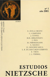 Fascículo, Estudios Nietzsche : revista de la Sociedad Española de Estudios sobre Friedrich Nietzsche : 1, 2001, Trotta