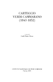 E-book, Carteggio Verdi-Cammarano : 1843-1852, Istituto nazionale di studi verdiani