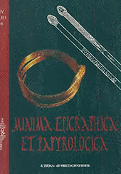 Fascicule, Minima epigraphica et papyrologica : IV, 6, 2001, "L'Erma" di Bretschneider