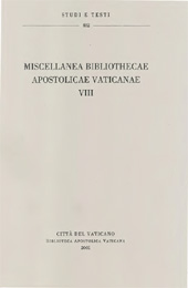 E-book, Miscellanea Bibliothecae Apostolicae Vaticanae VIII, Biblioteca apostolica vaticana